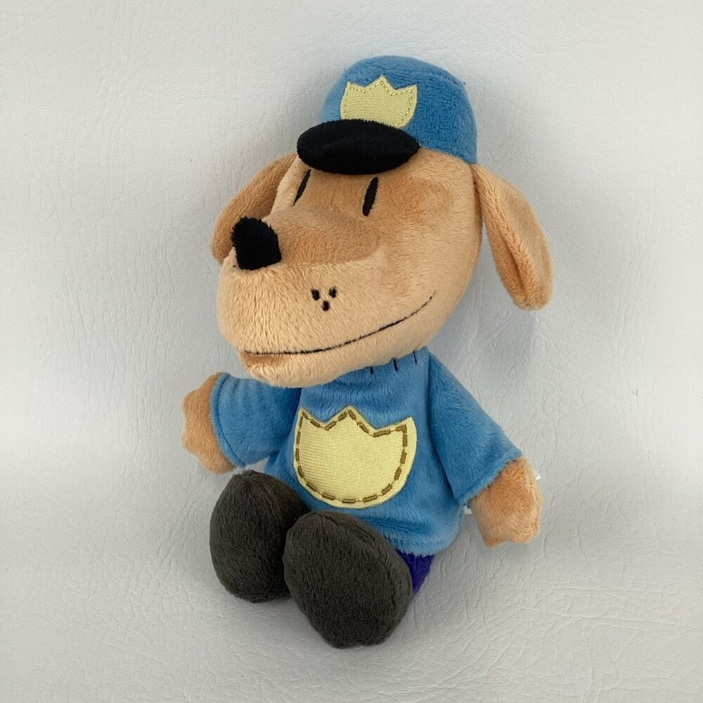 Dog Man Plush Bean Bag Stuffed Animal 10" Character Toy Police Officer Jakks